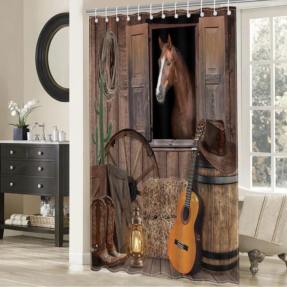 Rustic Western Shower Curtain (72x72)